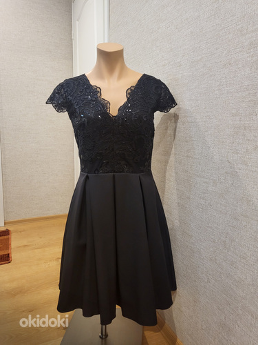 UUS pidulik kleit musta värvi suurus L (40). (foto #6)