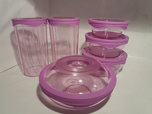 UUS. Säilitusnõude komplekt Sunrise Jasmine (Tupperware) (7 foto / 9)