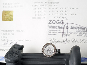 Chopard kuldsõrmus, teemantidega (2 foto / 2)