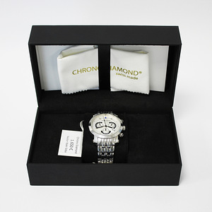 Kell Chrono Diamond Nestor Stahl Silber analoog Swiss quartz (2 foto / 3)
