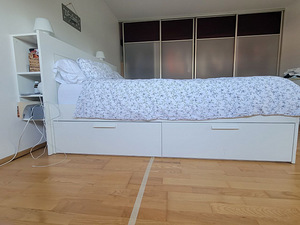 Кровать Malm Ikea, 4 ящика + sleepwell матрас180x200 (4 фото из 5)