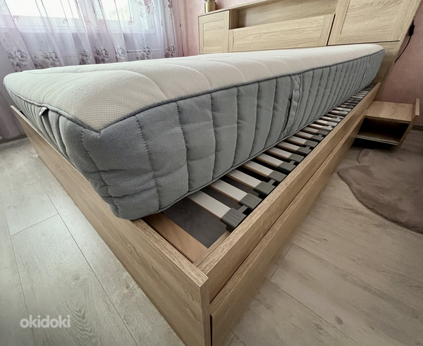 Кровать с ящиками + матрас IKEA (фото #3)
