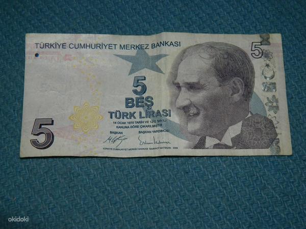 Банкнота 5 лир 2009 Турция (фото #1)