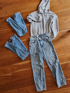Толстовка Stradivarius + джинсы Pull&Bear XS-S (2 фото из 3)
