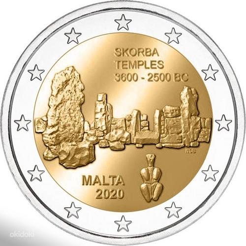 Malta 2 euro 2020 Skorba Temples UNC (фото #1)