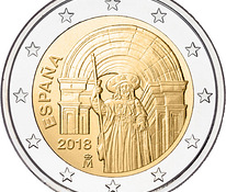 Испанский 2 евро 2018 Сантьяго-де-Компостела, UNC
