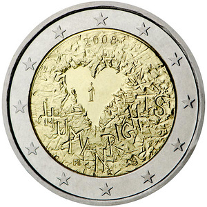 Soome 2 Euro 2008a. Human Rights (UNC)