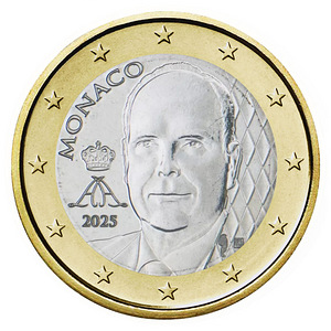 Монако 1 евро 2025 UNC (1 фото из 1)