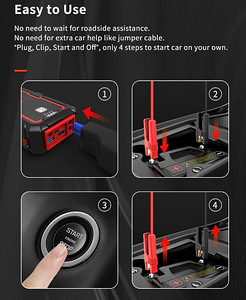 Võimas käivitusabi, akupank 2000 A, 22000 mAh, jump starter (4 foto / 8)