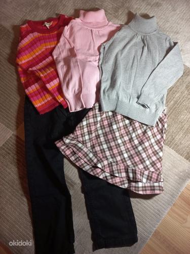 3 kampsunit, püksid ja seelik suurus 116 (foto #1)