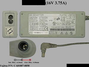 Зарядное устройство для адаптера питания Fujitsu 16 В 3,75 А