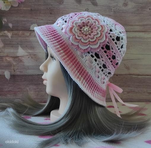 Uus kübar valge roosa 50 - 52 cm (foto #1)