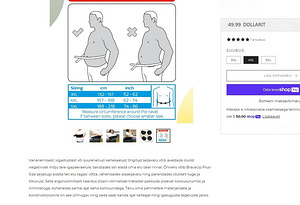 Seljatugi naistele ja meestele 4XL (5 foto / 6)