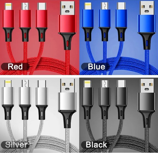 Usb laadimisjuhe 3 ühes