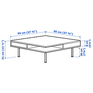 Diivanlaud Ikea TOFTERYD 95x95 (2 foto / 3)