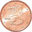 1 евроцент 2001, 2003, 2007, 2008, 2 цент 2004 Финляндия UNC (фото #2)