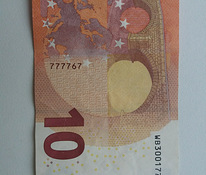 10 евро с номером 777767.