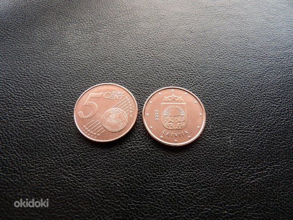 5 центов: 2019, 2023, роллы Латвии. (фото #2)