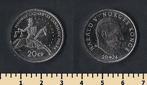 20 Norra krooni 2024 UNC (1 foto / 1)