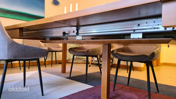 Дубовый обеденный стол длиной 1,6-3,4 м. (фото #3)