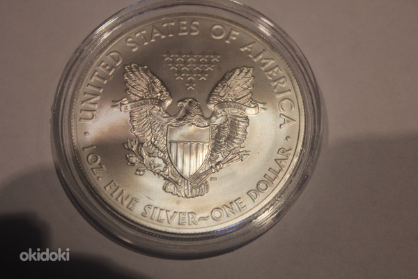 1 OZ USA серебряный доллар (фото #2)