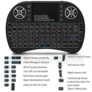 Juhtmevaba Mini Air Mouse klaviatuur puuteplaadiga (2 foto / 8)
