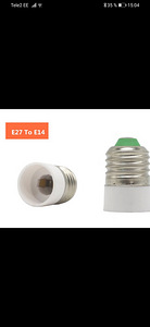 Halogeen.G4,adapterid E27 to E14, to GU10 (4 foto / 6)