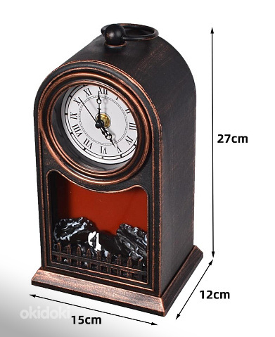 Настольные часы с искусственного камин/Kunstkamina efektiga (фото #2)