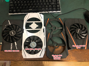Ümbrised videokaartide tuulutusavade jaoks 1060 3GB ASUS MSI (1 foto / 2)