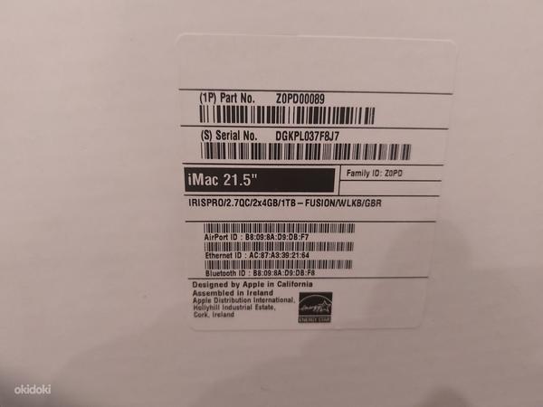 Apple iMac 21,5" originaalpakend, nagu uus (foto #4)