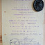 Немецкий 2 мс, 3 рейха черный знак раны с документом. (фото #1)