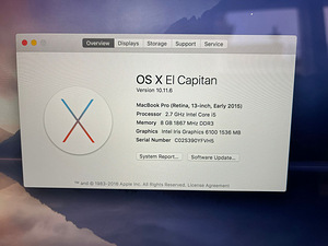 MacBook Pro Retina 13” A1502 Early 2015 (2 foto / 3)