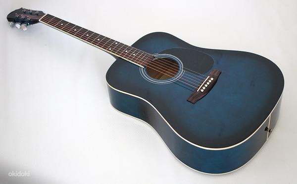 Акустическая гитара, синяя, новая (фото #1)
