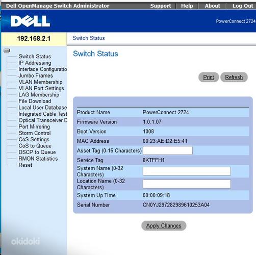 Dell switch powerconnect 2724 (foto #2)