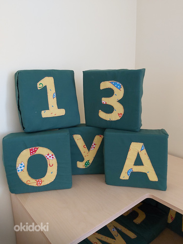 Mягкие кубики-подушки с буквами и цифрами.Комплект (фото #1)