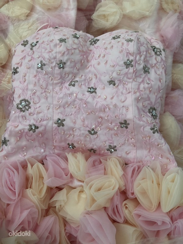 Розовое свадебное платье / торжественное платье, размер M (фото #5)