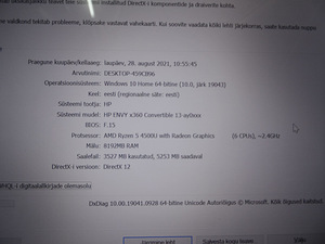 Sülearvuti HP ENVY x360 Convertible 13-ay0xxx 2020 + laadija (6 foto / 7)