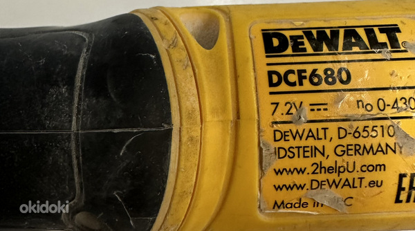 Akumutrikeeraja Dewalt DCF680 + Aku 1.0Ah 7.2V + Laadija (foto #4)