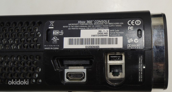 Игровая консоль XBos360 120Gb + 2 пульта + кабеля (фото #6)
