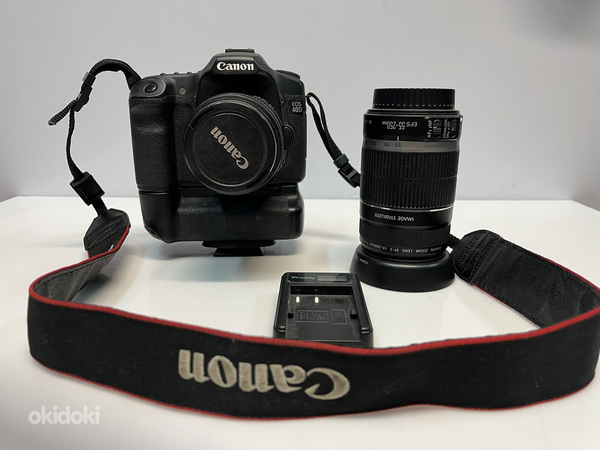Peegelkaamera Canon EOS 40D + Objektiiv + Laadija (foto #8)