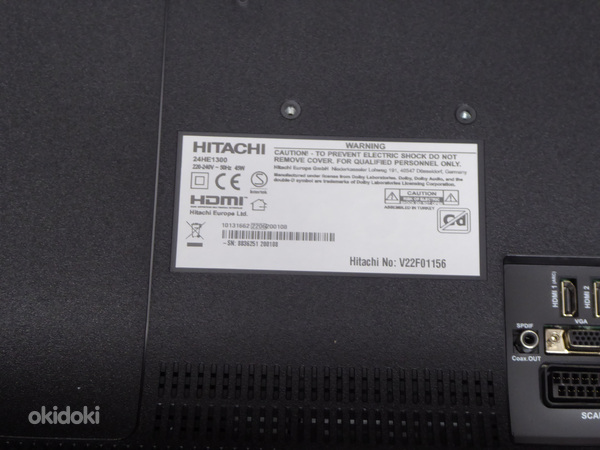 Teler Hitachi 24HE1300 + pult + karp (nagu uus) (foto #5)