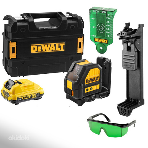 Лазер Dewalt DCE088D1G + Принадлежности + Ящик + Аку