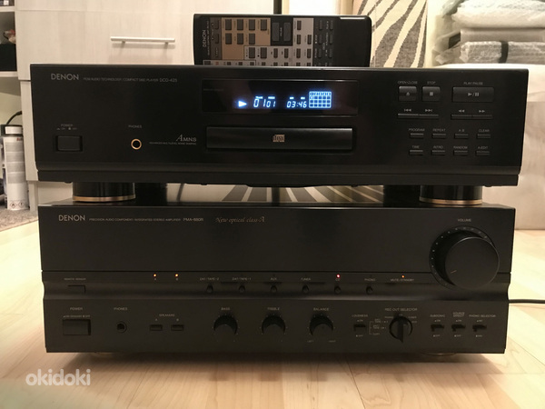 Denon PMA-880R koos CD-mängijaga, komplektis pult