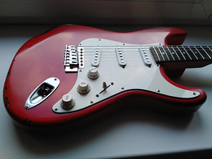 Aged Relic Partscaster Fiesta Red (2 foto / 10)