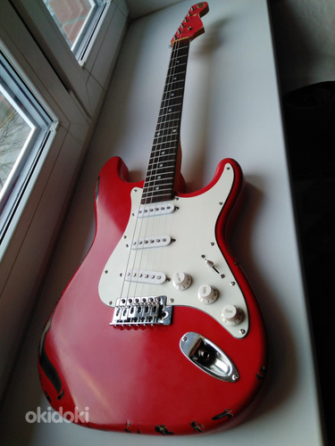 Aged Relic Partscaster Fiesta Red (фото #3)