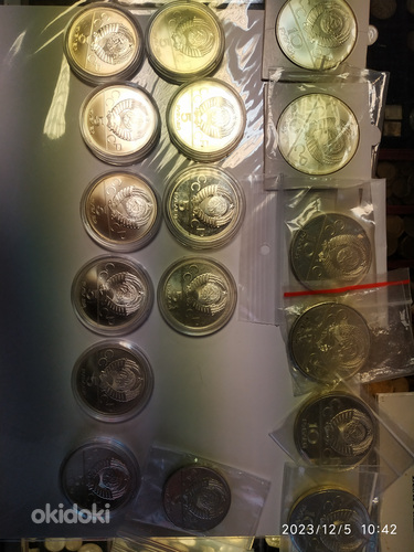 Mündid SSSR rubla 1,3,5,hõbe Olümpik 10-5 rubla (foto #2)