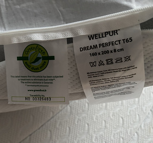 Kattemadrats WELLPUR DREAM PERFECT T65 - 160x200x8 (5 foto / 5)