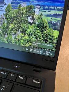 14" Lenovo ThinkPad X1 Carbon i5-8350U (3.60 GHz) sülearvuti (4 foto / 10)