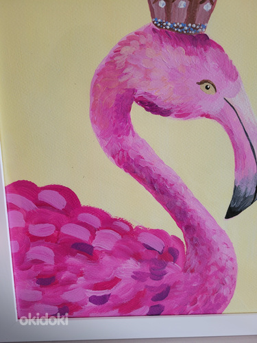 Картина акриловыми красками 30 х 40 "Фламинго" (фото #2)