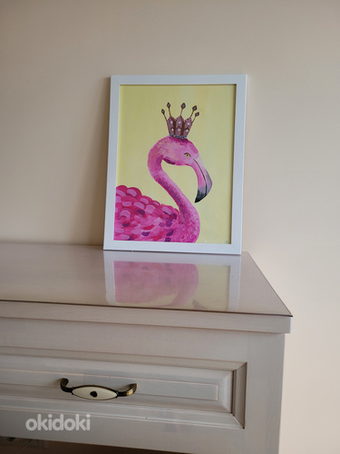 Картина акриловыми красками 30 х 40 "Фламинго" (фото #3)